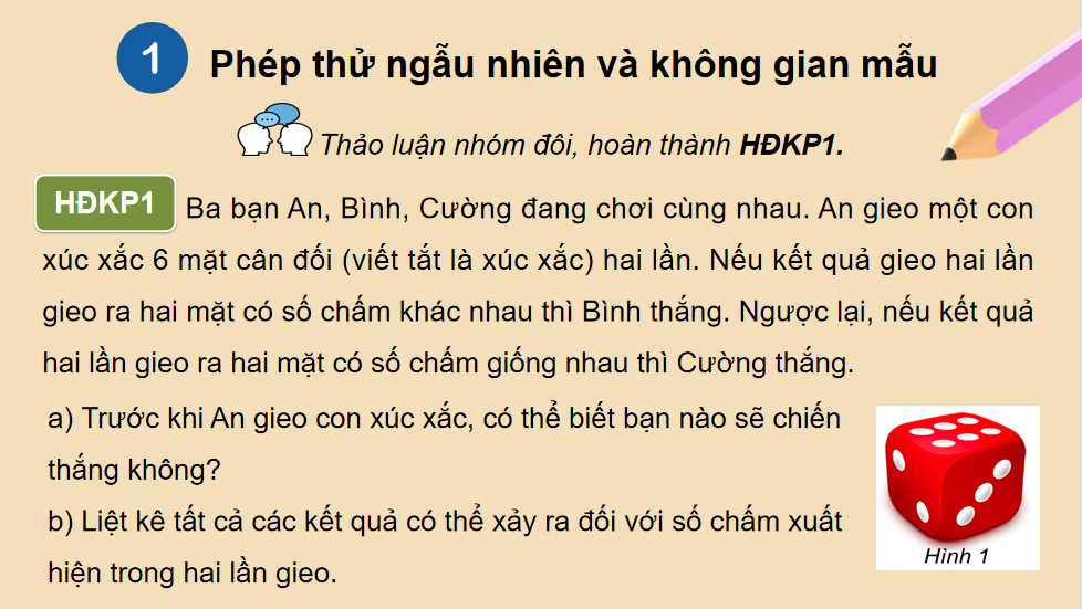  Không gian mẫu và biến cố