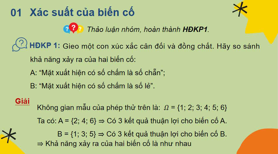  Xác suất của biến cố