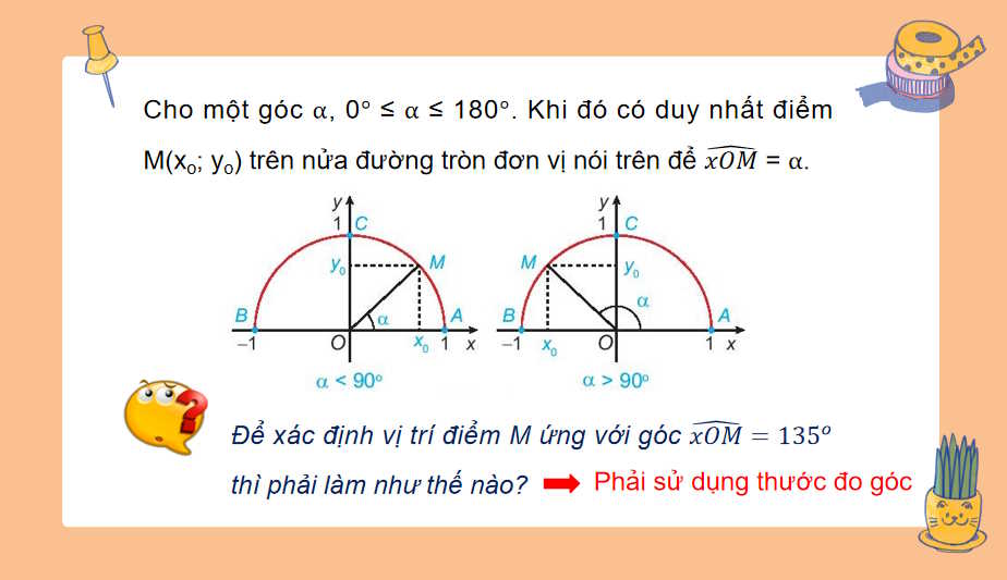 Giáo án Toán 10 Bài 5: Giá trị lượng giác của một góc từ 0° đến 180°