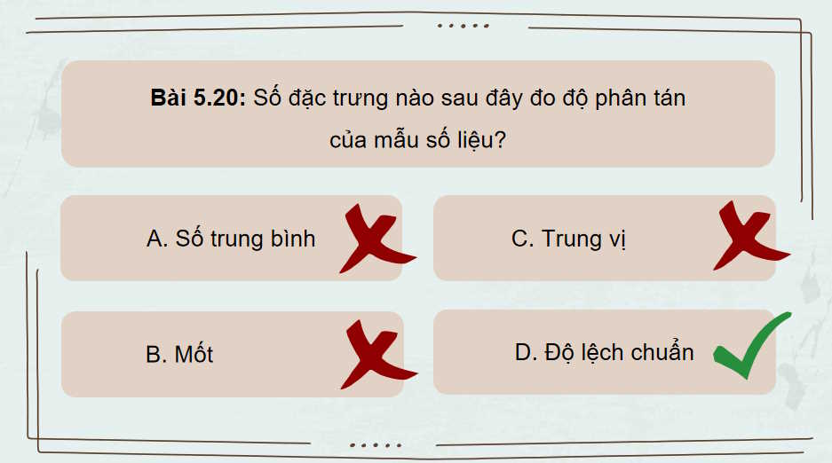 Giáo án Toán 10 Bài tập cuối chương 5