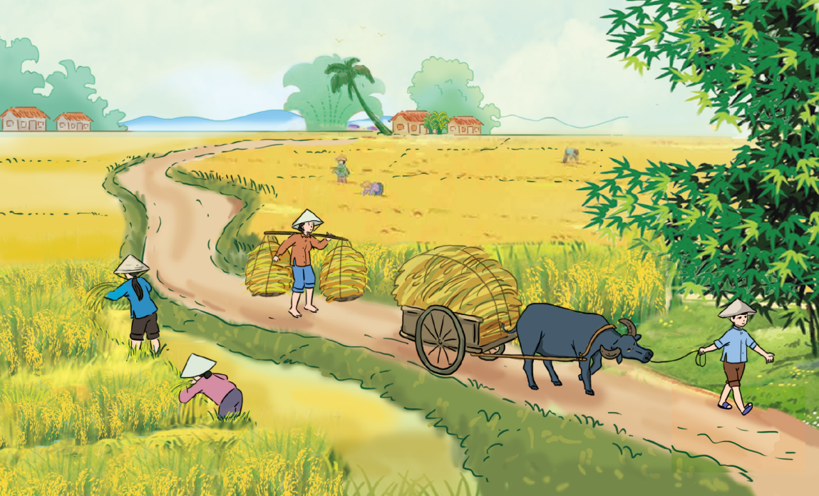 Quang cảnh làng mạc ngày mùa