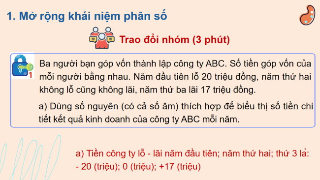 PowerPoint Toán 6 Bài 1: Phân số với tử số và mẫu số là số nguyên