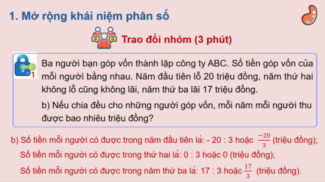 PowerPoint Toán 6 Bài 1: Phân số với tử số và mẫu số là số nguyên