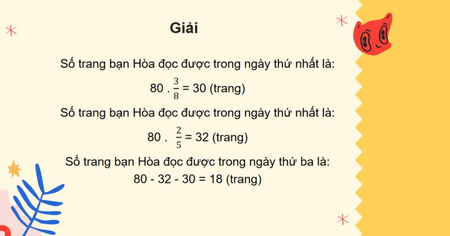 PowerPoint Toán 6 Bài 6: Giá trị phân số của một số