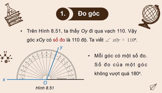 PowerPoint Toán 6 Bài 37: Số đo góc