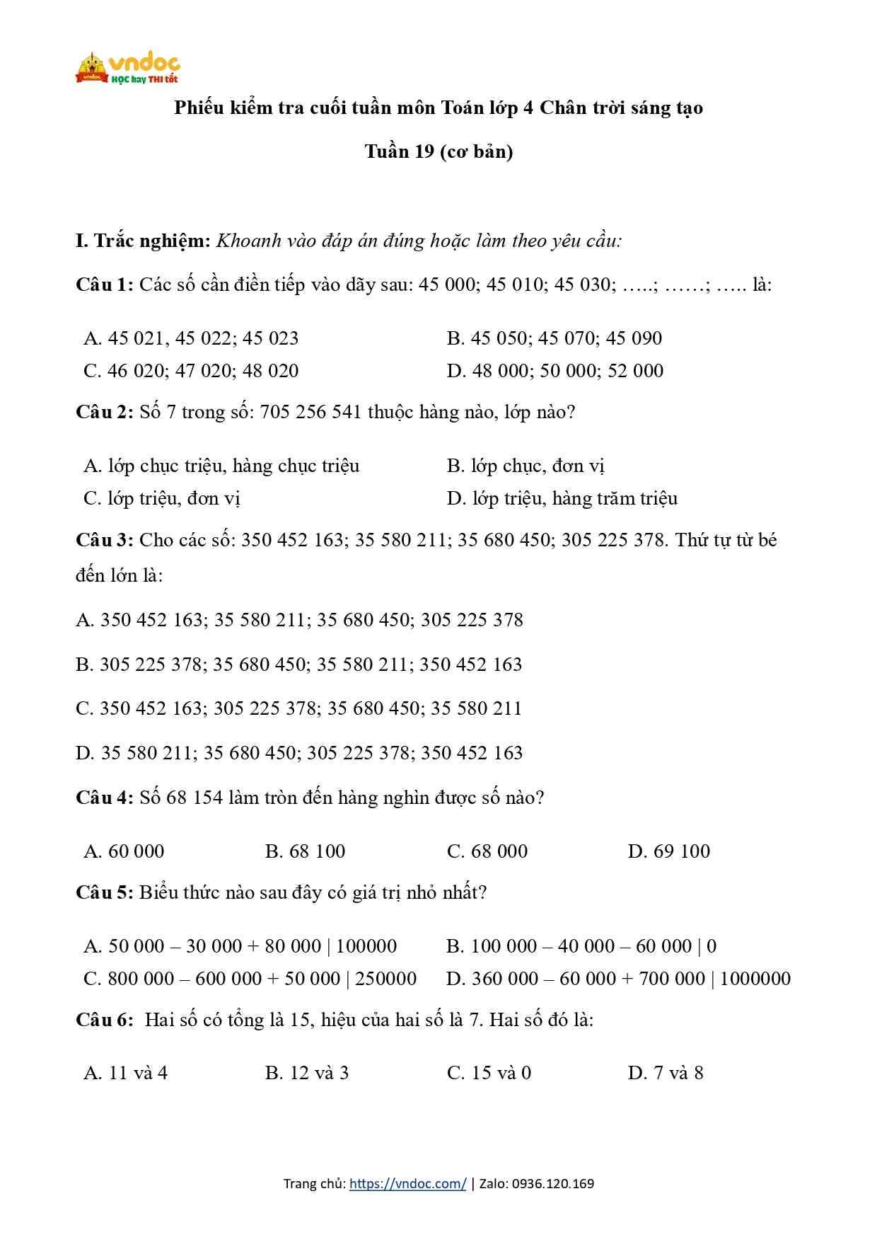 phieu bai tap cuoi tuan 19 toan 4 co ban ctst page 0001*864799