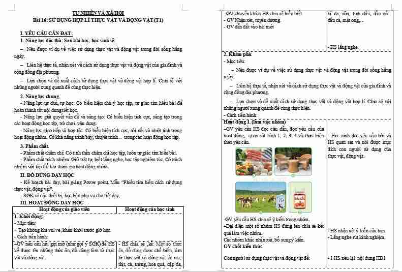Bài 16: Sử dụng hợp lý thực vật và động vật