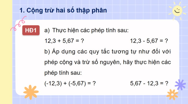 PowerPoint Toán 6 Bài 2: Các phép tính với số thập phân