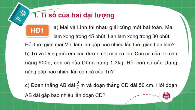 PowerPoint Toán 6 Bài 4: Tỉ số và tỉ số phần trăm