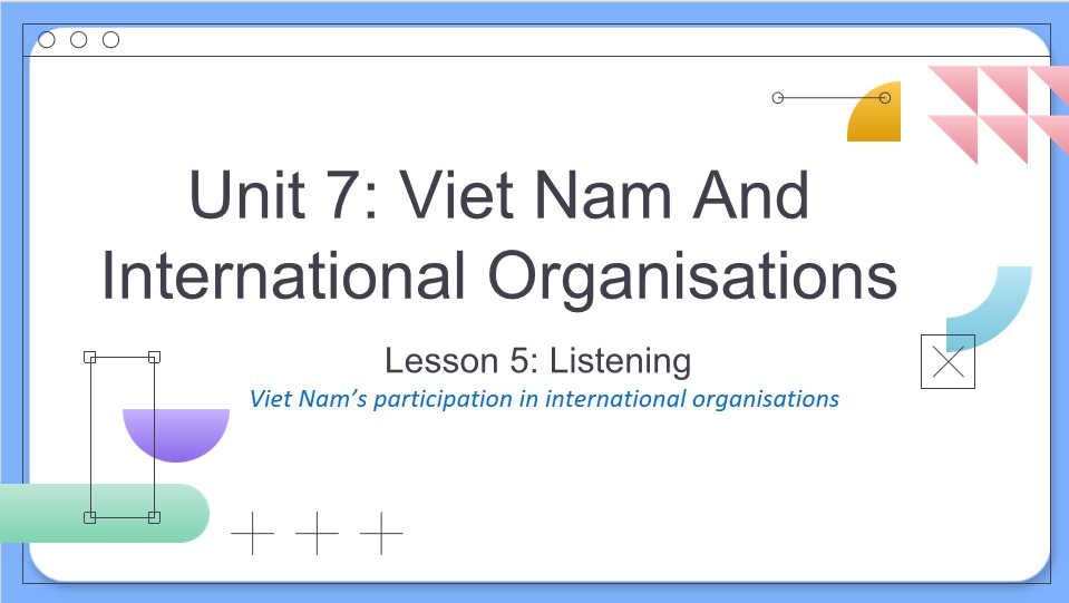 Giáo án Tiếng Anh 10 Unit 7: Listening
