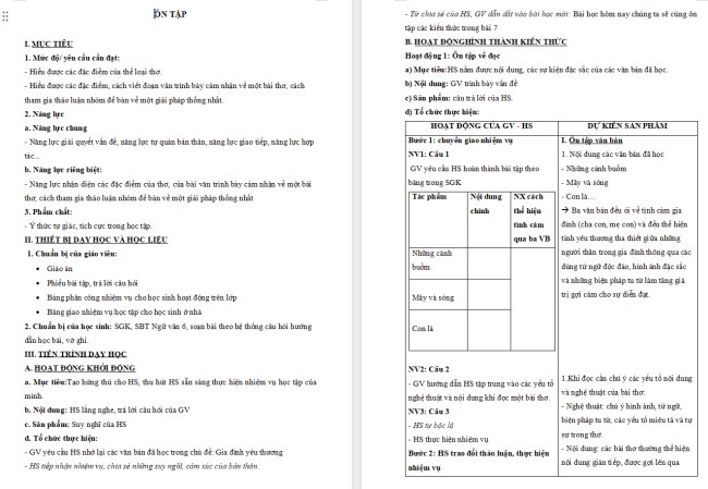 Giáo án Văn 6 Bài 7: Ôn tập