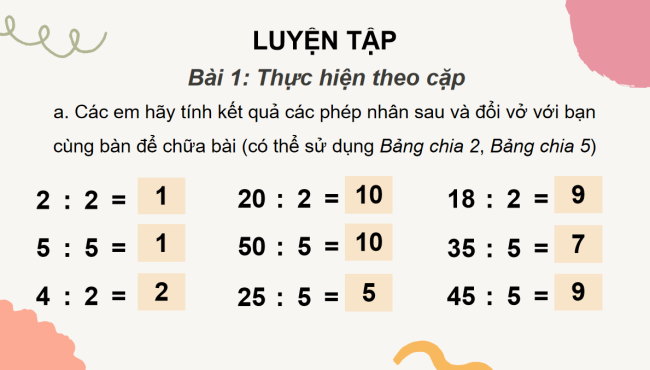 PowerPoint Toán 2: Luyện tập trang 25