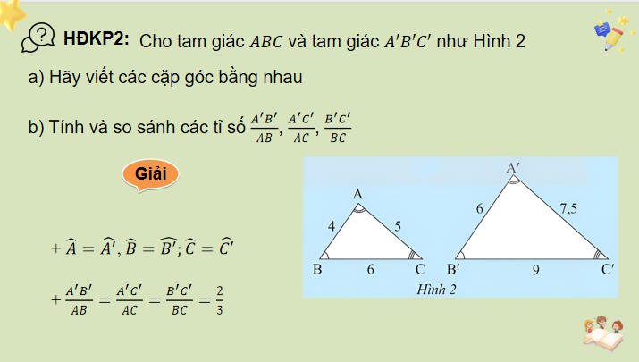 Toán 8 Bài 1: Hai tam giác đồng dạng
