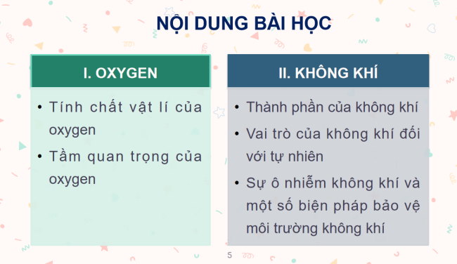 PowerPoint Khoa học tự nhiên 6 Bài 7: Oxygen và không khí