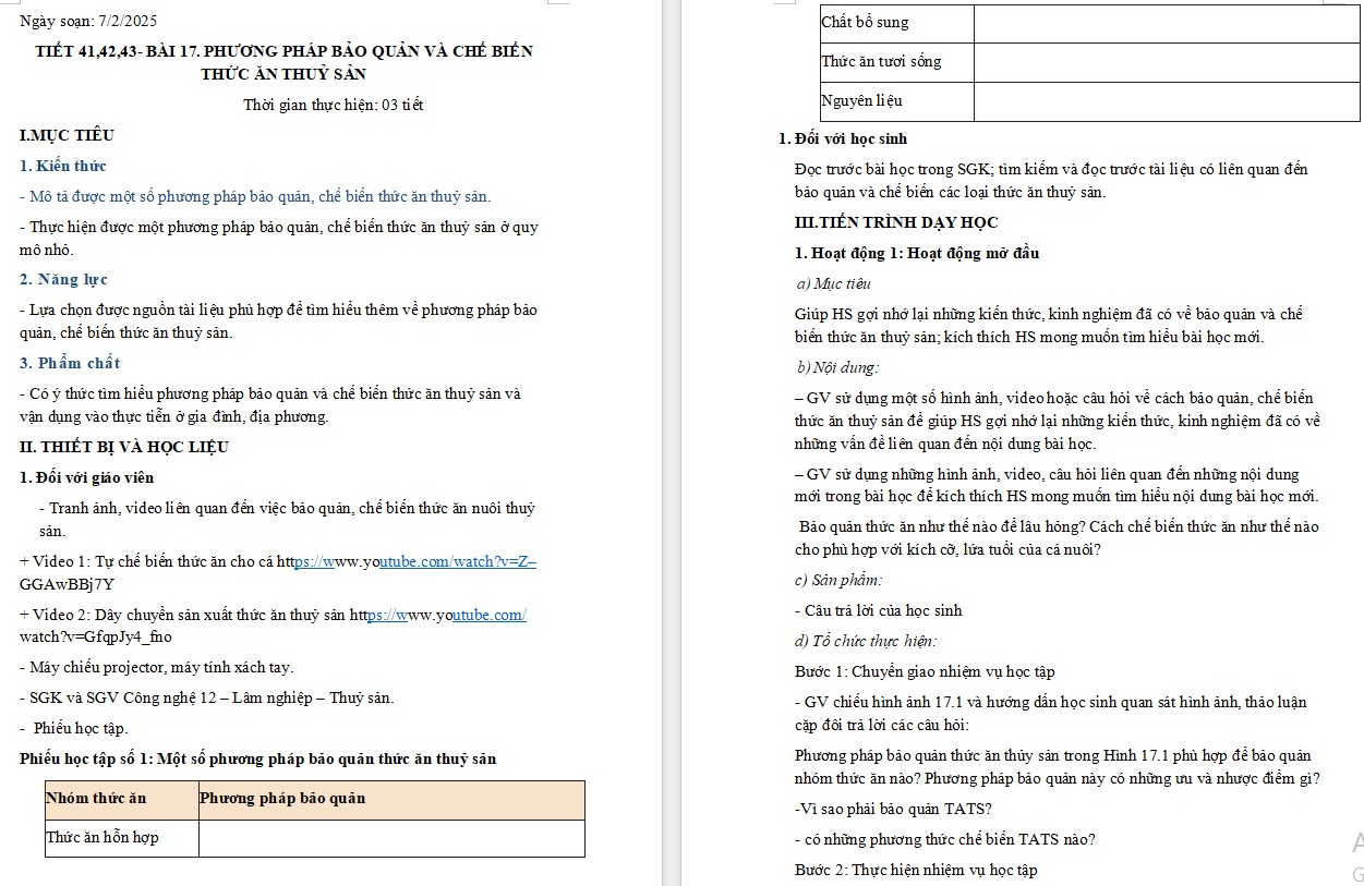 Giáo án Bài 17 Công nghệ 12 Kết nối tri thức