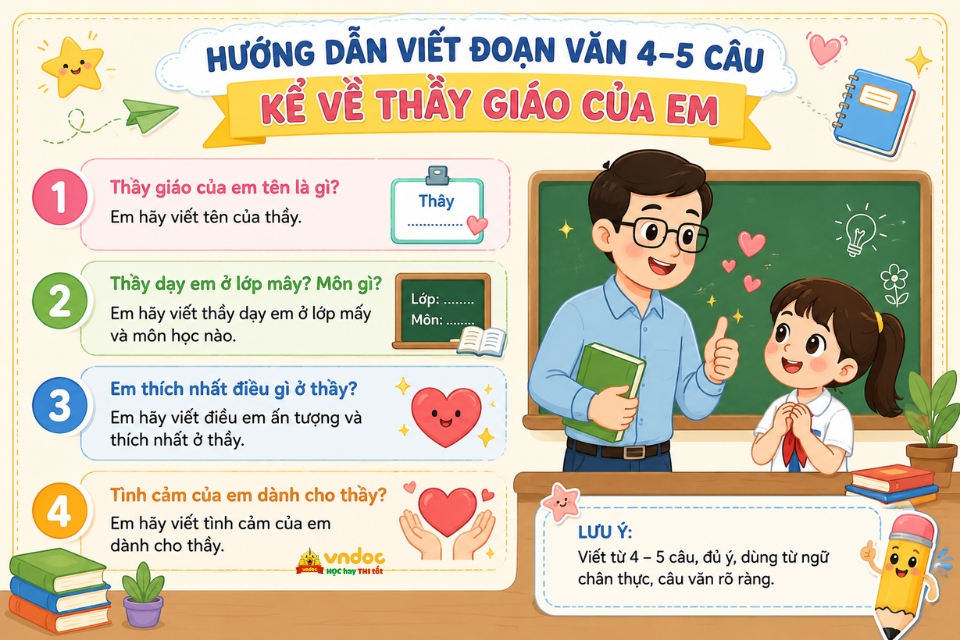 Hướng dẫn kể về thầy giáo của em