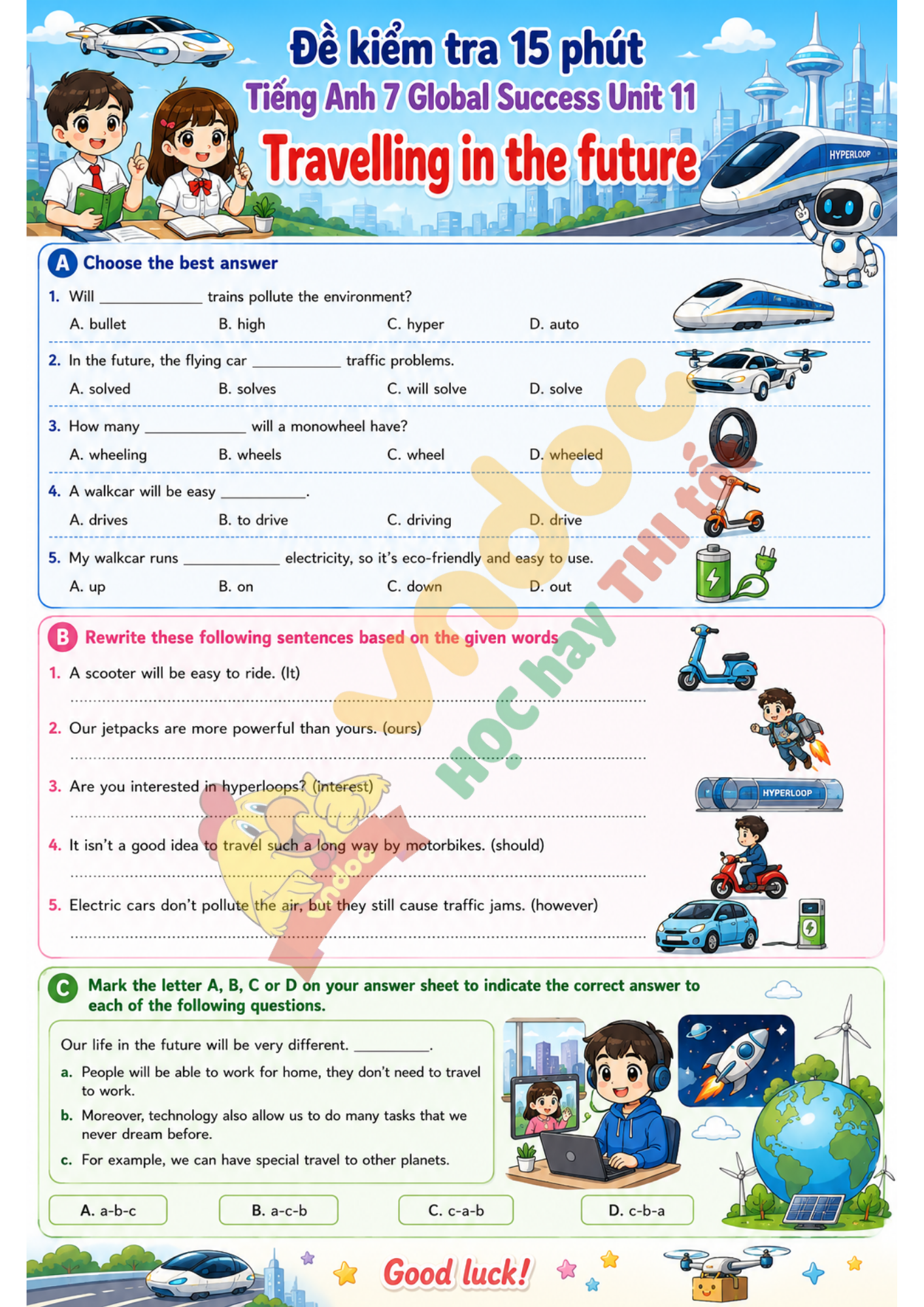 Kiem tra 15 phut G7 Unit 11 pre*984307
