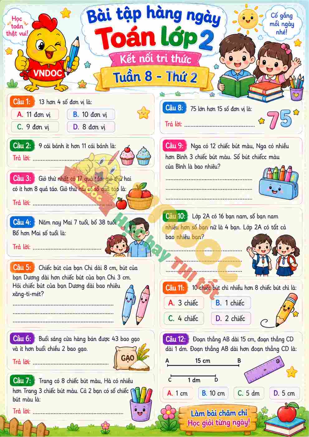 mh BTHN toan lop 2 tuan 8 thu 2*13707